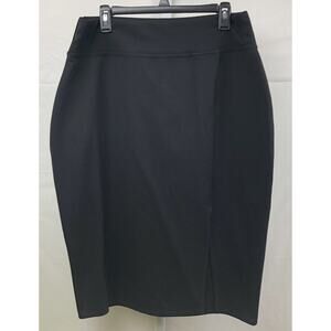 Worthington Pencil Skirt Women XL Black Stretch Knit Wide Band Career Workwear